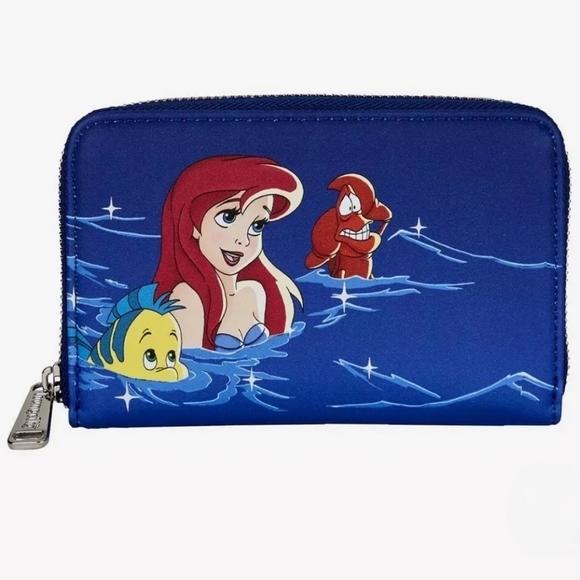 Loungefly Disney The Little Mermaid Ariel Fireworks Glow In The Dark Wallet - Picture 2 of 11